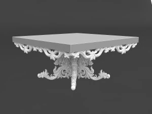 classic patterned table 03 3D Model