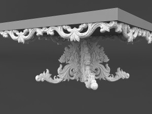 classic patterned table 03 3D Model