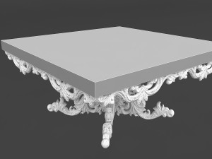 classic patterned table 03 3D Model
