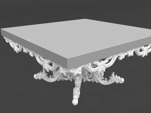 classic patterned table 03 3D Model