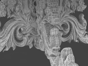 classic patterned table 03 3D Model