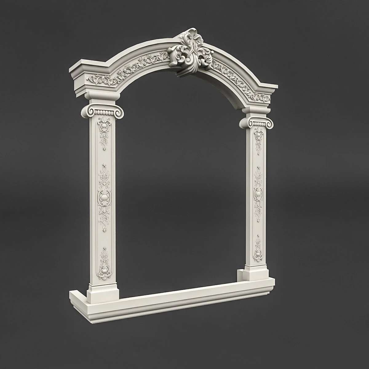classic patterned window 01 3D Model .c4d .max .obj .3ds .fbx .stl .blend 