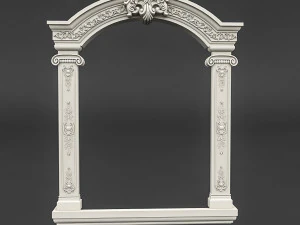 classic patterned window 01 3D Model