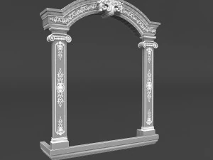 classic patterned window 01 3D Model