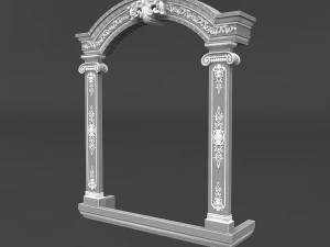 classic patterned window 01 3D Model