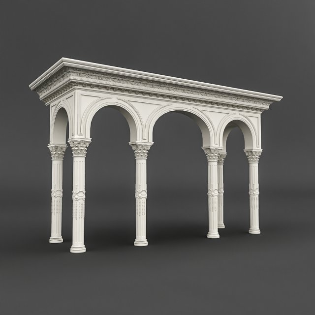 mosque entrance 01 3D Модель .c4d .max .obj .3ds .fbx .stl .blend 