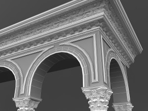 mosque entrance 01 3D Модель