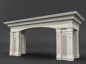 mosque entrance 02 3D Model