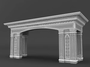 mosque entrance 02 3D Model