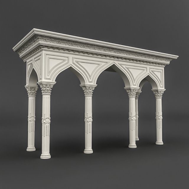 mosque entrance 03 Modelo 3D .c4d .max .obj .3ds .fbx .stl .blend 