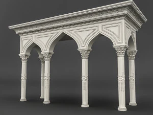 mosque entrance 03 3D Model