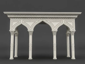 mosque entrance 03 3D Model