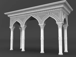 mosque entrance 03 3D Model