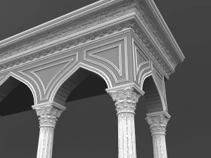 mosque entrance 03 3D Model