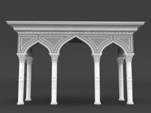 mosque entrance 03 3D Model