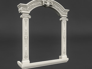 classic patterned window 01 3D मॉडल