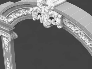 classic patterned window 01 3D Model
