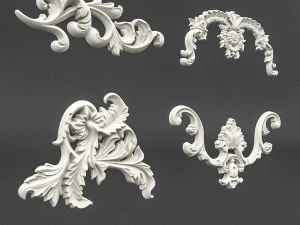 гипсовый узор 02 3D Модель