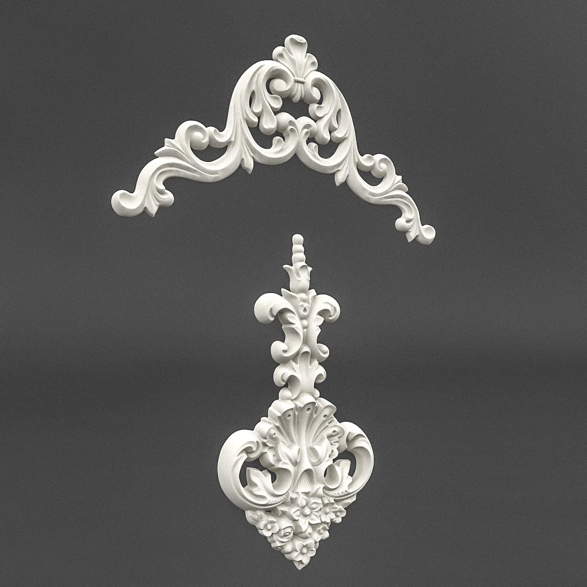 plaster pattern 03 3D Model .c4d .max .obj .3ds .fbx .stl .blend 