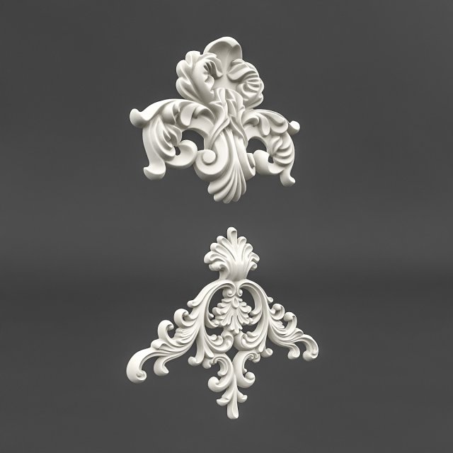 plaster pattern 04 Model 3D .c4d .max .obj .3ds .fbx .stl .blend 