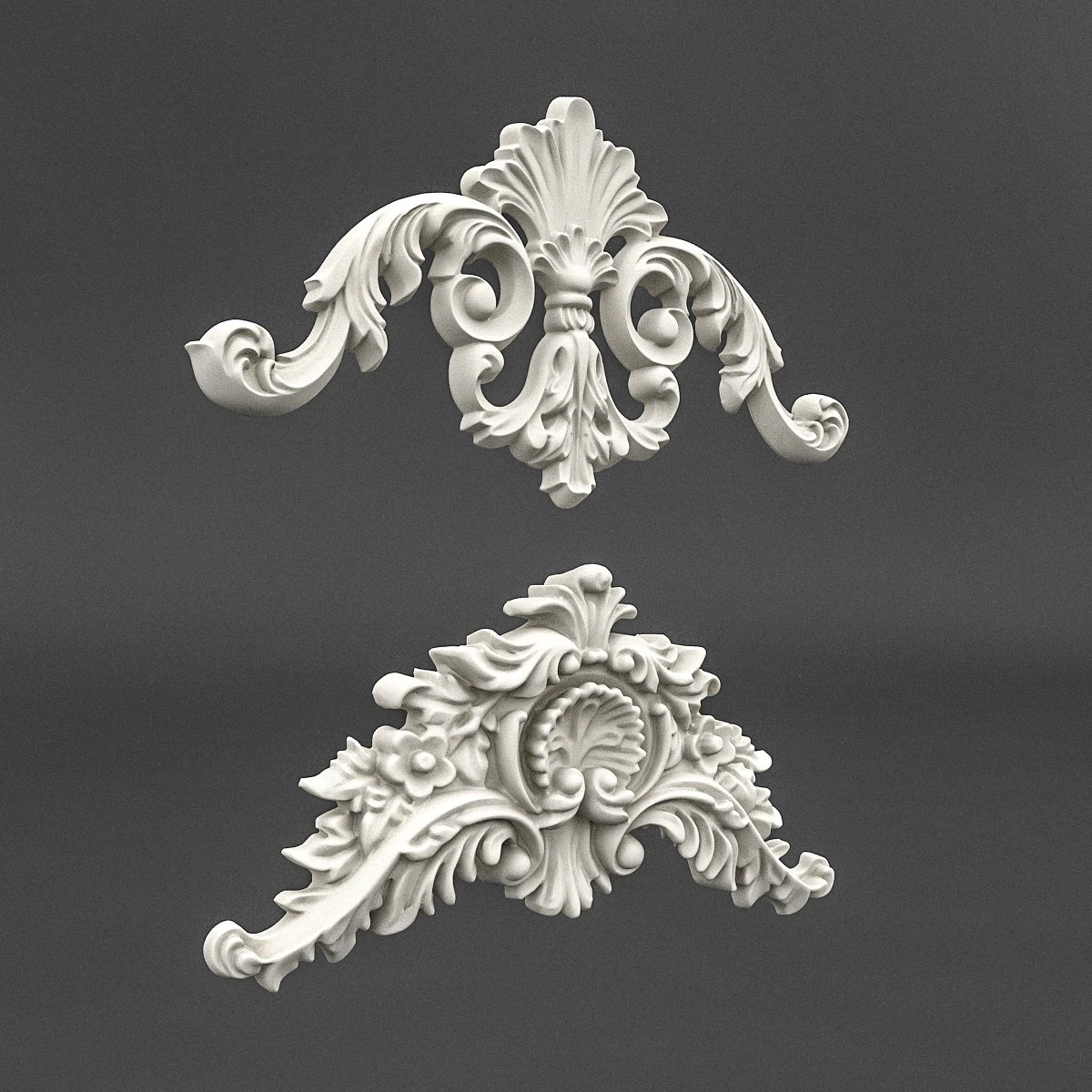 plaster pattern 05 3D Model .c4d .max .obj .3ds .fbx .stl .blend