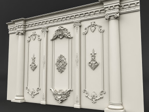 wall panel 01 Model 3D