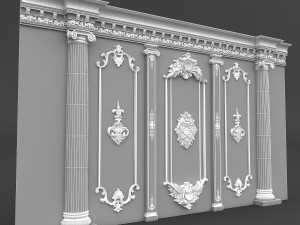 wall panel 01 Model 3D