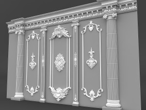 wall panel 01 Model 3D