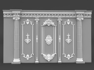 wall panel 01 Model 3D
