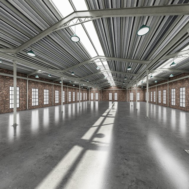 3d low poly factory Model 3D .c4d .max .obj .3ds .fbx .stl .blend 