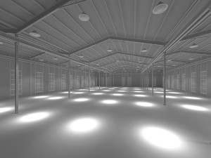 3d low poly factory Model 3D