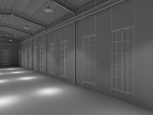 3d low poly factory Model 3D