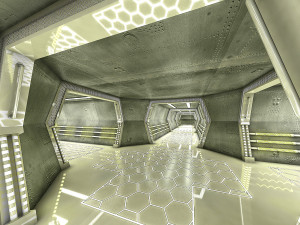 sci fi modes corridor Model 3D