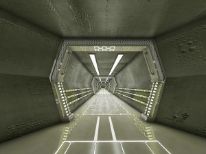 sci fi modes corridor Model 3D