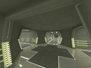 sci fi modes corridor Model 3D