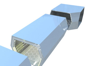 sci fi modes corridor Model 3D