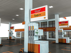 3d gas station 3D Модель