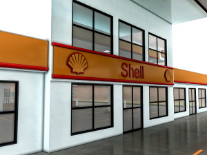3d gas station 3D Модель