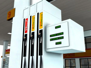 3d gas station 3D Model