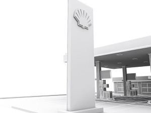 3d gas station 3D Модель