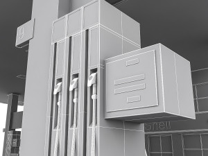 3d gas station 3D Модель