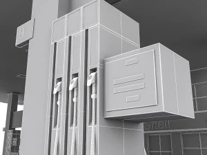 3d gas station 3D Model