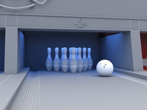 bowling alley 3D Model