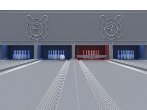 bowling alley 3D Model