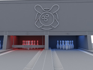 bowling alley 3D Model
