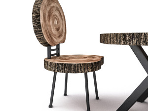 wooden garden furniture package 3D Модель