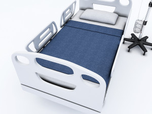 intensive care bed 3D-Modell