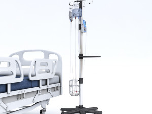 intensive care bed 3D-Modell