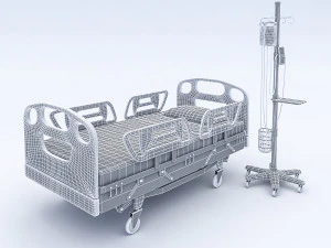 intensive care bed 3D Model