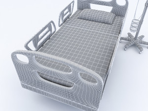 intensive care bed 3D-Modell